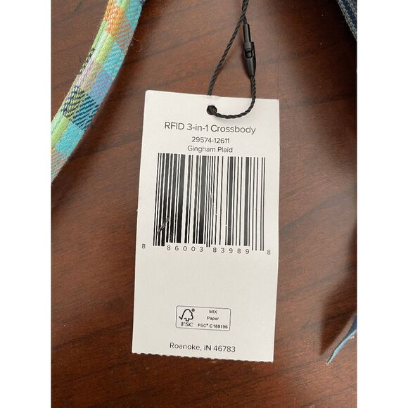 NWT Vera Bradley RFID 3 in 1 plaid crossbody/wallet - Picture 5 of 10